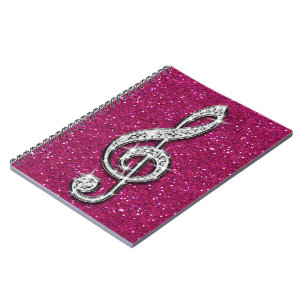 Gedruckte Glitzernde Funkelnde Diamant Noten Notizblock
