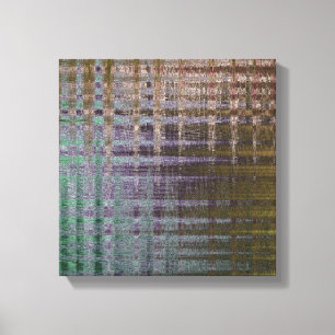 Gedruckte Leinwand, Goldbrauner Grunge-Karo Leinwanddruck