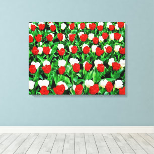 Gedruckte Leinwand Tulpen
