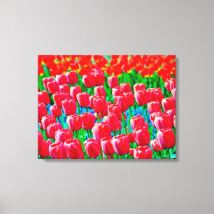 Gedruckte Leinwand Tulpen