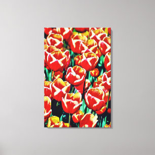 Gedruckte Leinwand Tulpen