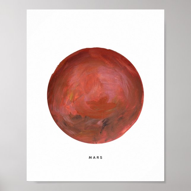 Gedruckte Mars Kunst auf Papier Poster (Vorne)
