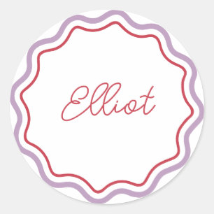 Gedruckte runde Aufkleber personalisiert kurvig we