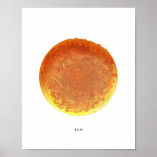 Gedruckte Sonnenkunst Poster