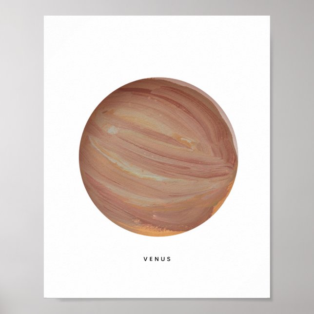 Gedruckte Venus-Planet-Kunst auf Papier Poster (Vorne)