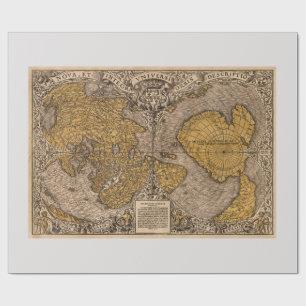 Gedruckte Vintage-Karte Geschenkpapier