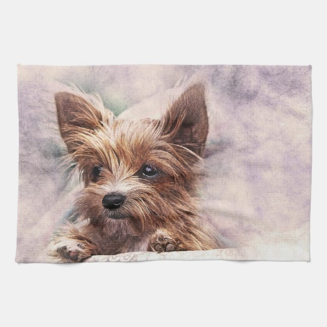 Gedruckter Bemalter Hund Geschirrtuch (Horizontal)