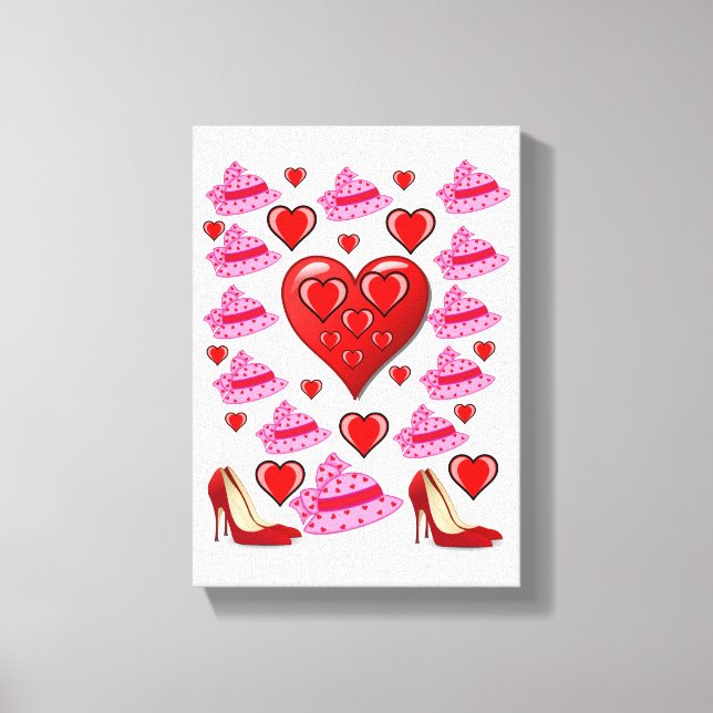 Gedruckter Canvas Valentinstag Leinwanddruck (Vorderseite)
