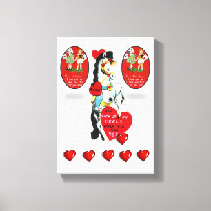 Gedruckter Canvas Valentinstag Leinwanddruck