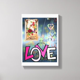 Gedruckter Canvas Valentinstag Leinwanddruck