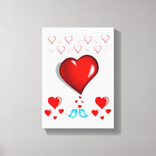 Gedruckter Canvas Valentinstag Leinwanddruck