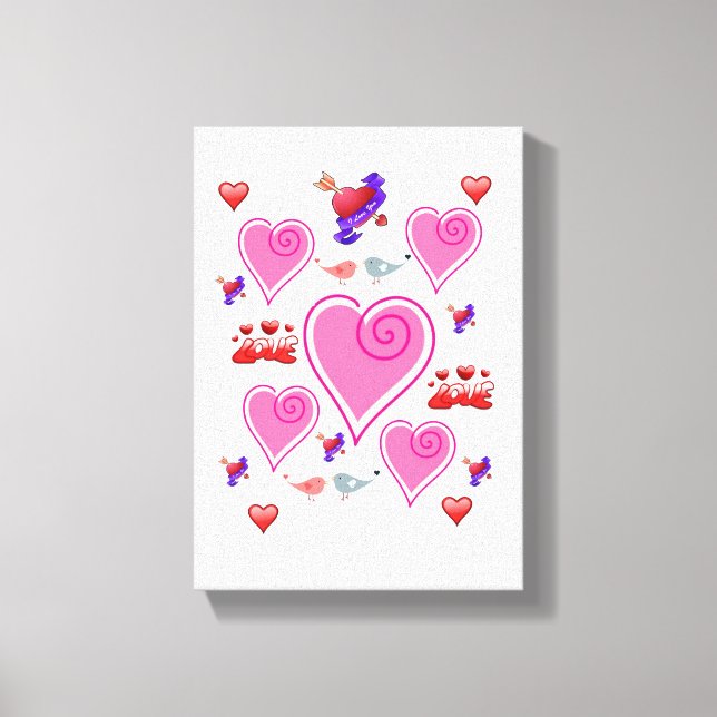 Gedruckter Canvas Valentinstag Leinwanddruck (Vorderseite)