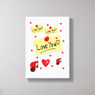 Gedruckter Canvas Valentinstag Leinwanddruck