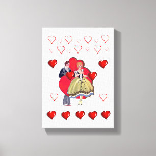 Gedruckter Canvas Valentinstag Leinwanddruck