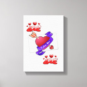 Gedruckter Canvas Valentinstag Leinwanddruck