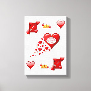 Gedruckter Canvas Valentinstag Leinwanddruck