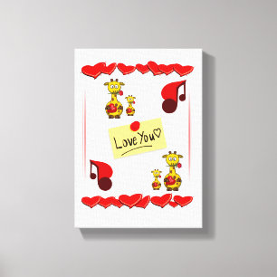Gedruckter Canvas Valentinstag Leinwanddruck