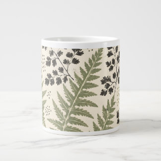 Gedrücktes Farn-Archiv Vintage-Botanik Jumbo-Tasse
