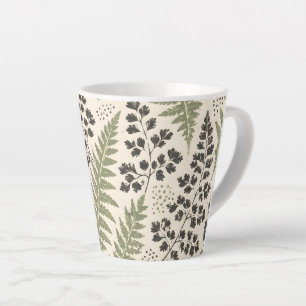 Gedrücktes Farn-Archiv Vintage-Botanik Milchtasse