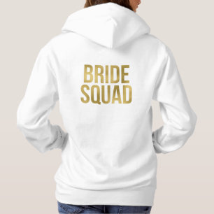 Gedrucktes Gold "Bride Squad" Hoodie