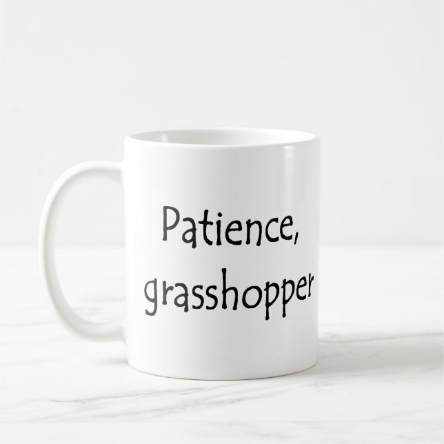 Geduld, Grashüpfer Kaffeetasse (Links)