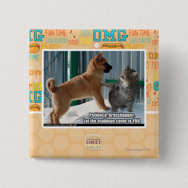 Geduld, Heuschrecke Button (Vorderseite)