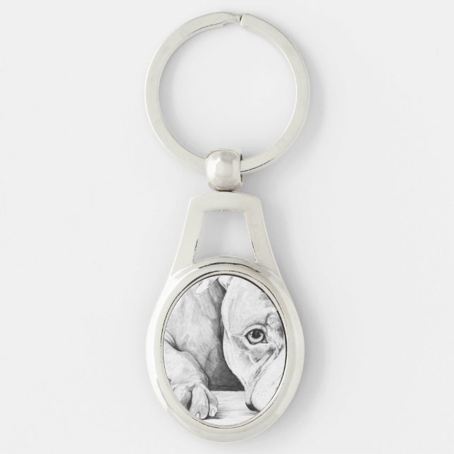 geduldig Gewartet Schlüsselanhänger (Vorderseite)