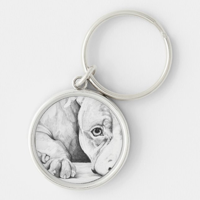 geduldig Gewartet Schlüsselanhänger (Vorne)