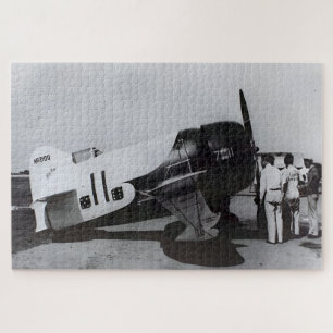 Gee Bee R-1 No.11 - Goldener Luftschiff Puzzle