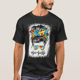 Gee Gee Leben Unordentliche Bun Haarbandana Brille T-Shirt
