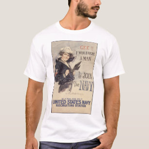 Gee^_I_wish_I_were_a_man. _Propaganda Plakat T-Shirt