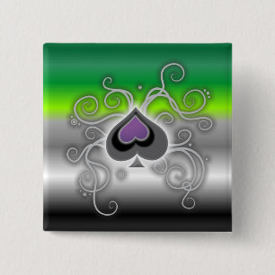 Geebots aro Flaggenas-Spatenlogo - pride Knopf Button