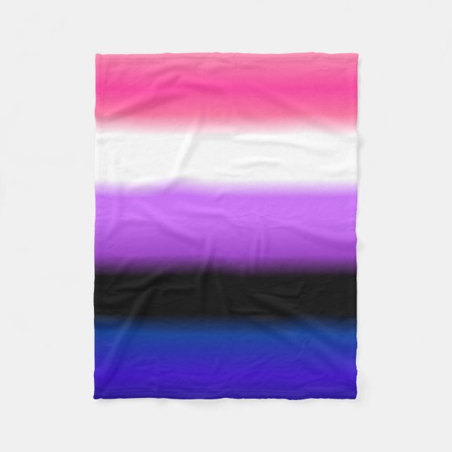Geebots Genderfluid färbt Steigungs-Stolz-Flagge Fleecedecke (Vorderseite)