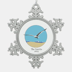 Geeignet für den Seemann, der über Sand und Strand Schneeflocken Zinn-Ornament