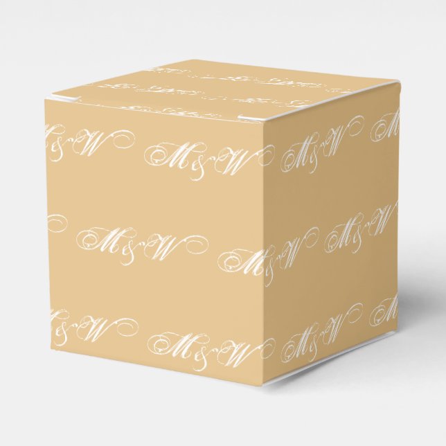 Geeignet für ein weißes Monogramm Kamelgeschenk Geschenkschachtel (Vorderseite)