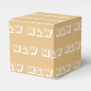 Geeignet für ein weißes Monogramm Kamelgeschenk Geschenkschachtel