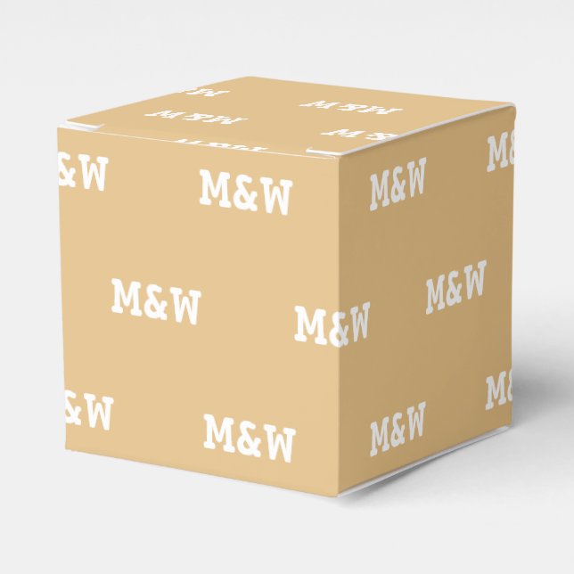 Geeignet für ein weißes Monogramm Kamelgeschenk Geschenkschachtel (Vorderseite)
