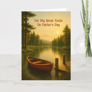 Geeignet für Red Boat am Vatertag am Teich Dankeskarte