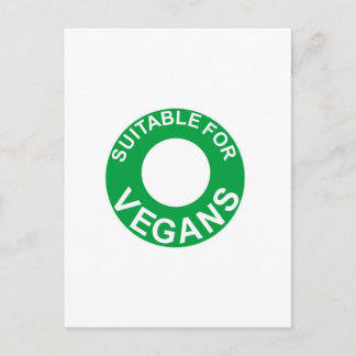 geeignet für Veganer Postkarte