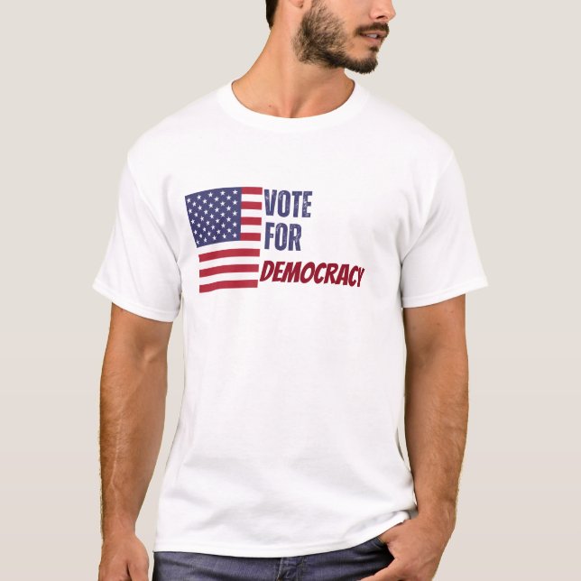 Geeignete Abstimmung für Demokratie USA Wahl 2024 T-Shirt (Vorderseite)