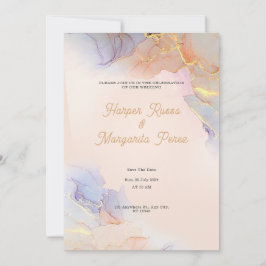 Geeignete Golden Minimalistisch Islamic Wedding Einladung