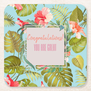 Geeignete tropische Ereignisse Rechteckiger Pappuntersetzer