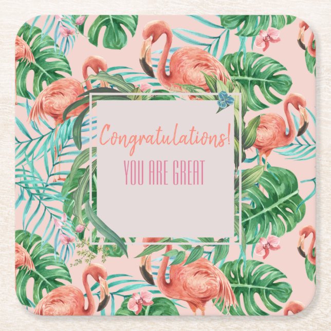 Geeignete tropische Ereignisse Rechteckiger Pappuntersetzer (Vorderseite)