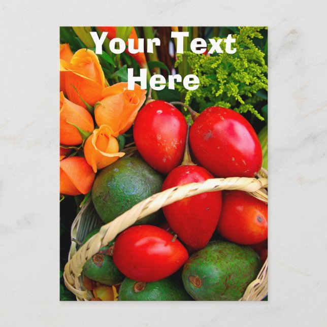 Geeignete tropische Früchte Postkarte (Vorderseite)