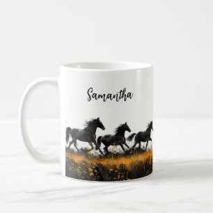 Geeignete Wild Pferde und Wilde Blume Tasse