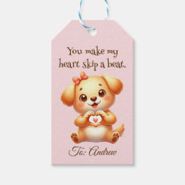 Geeigneter Valentinstag-Hund Geschenkanhänger