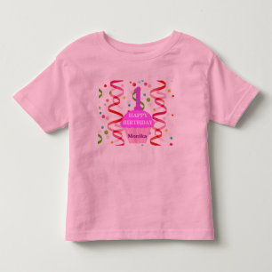 Geeignetes Alter und Name glücklich Geburtstag Cup Kleinkind T-shirt