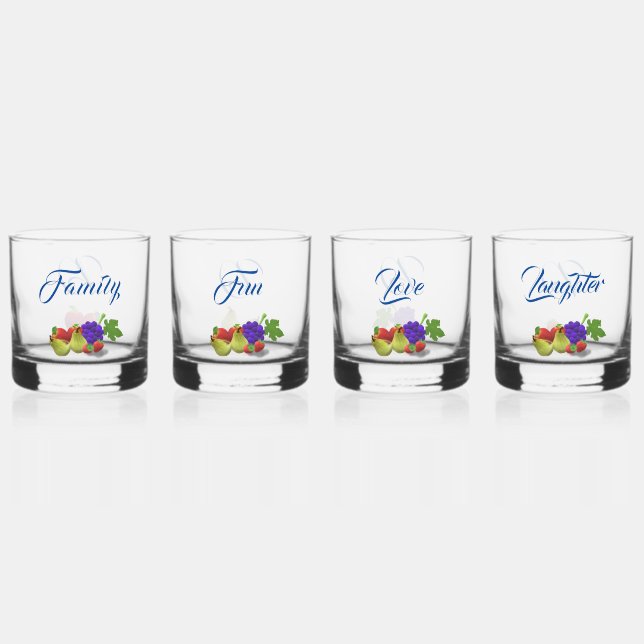Geeignetes Fruchtsaftgetränk Trinkbehälter Set Whiskyglas (Vorderseite)