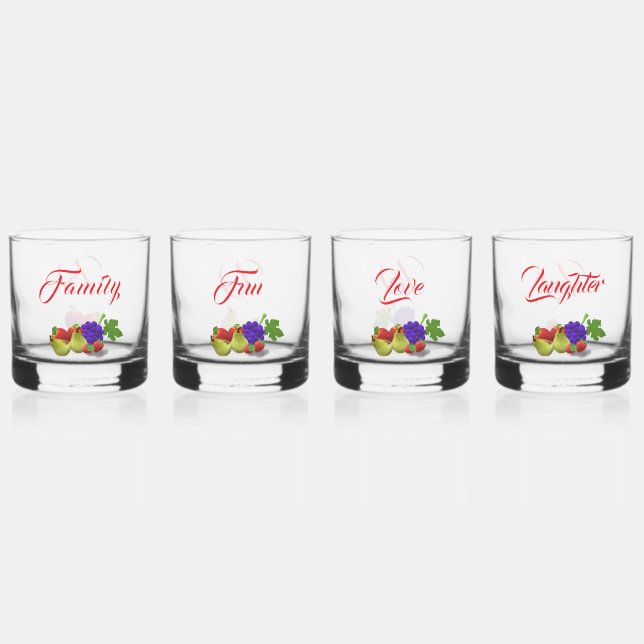 Geeignetes Fruchtsaftgetränk Trinkbehälter Set Whiskyglas (Vorderseite)