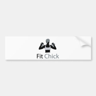 Geeignetes Küken mit Kettlebells Autoaufkleber